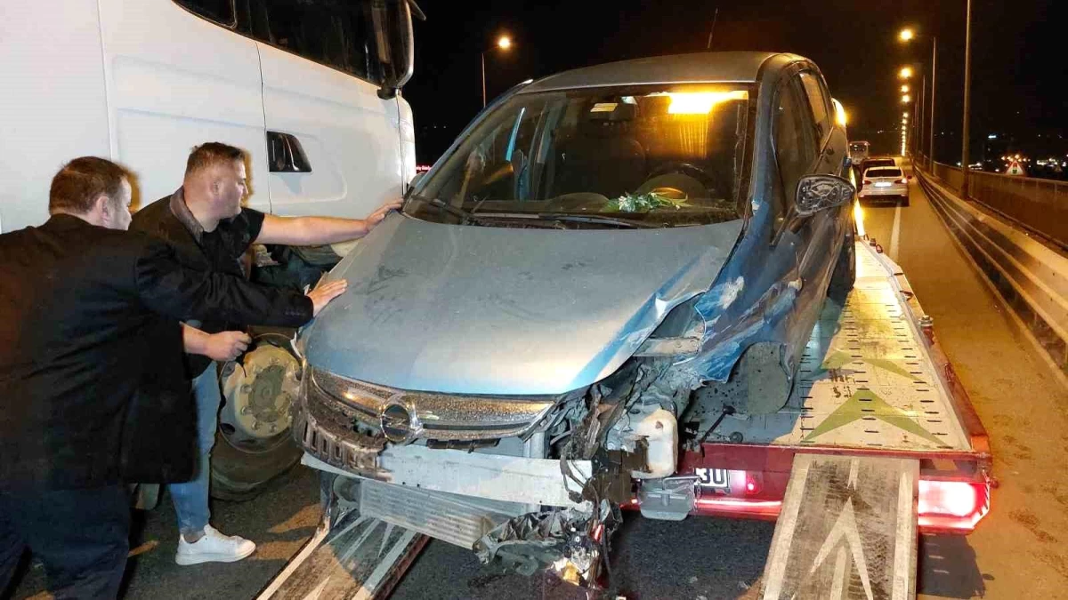Samsun'da otomobil ile tırın çarpışması sonucu 1 kişi yaralandı